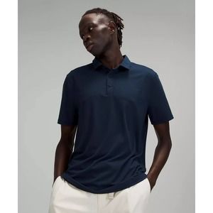 Lululemon Men's Evolution Short-Sleeve Polo Shirt Slim Fit Blue Size XL